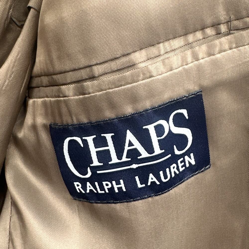 Chaps Ralph Lauren Blazer Jacket 40T Sport Coat Microfiber Green Academia Career - Picture 9 of 16